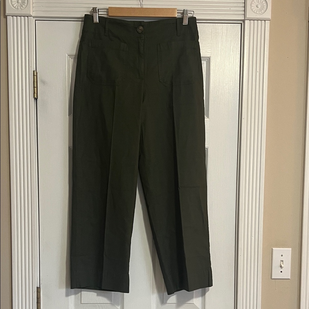 Hilary Radley Dark Olive Straight-Leg Chinos